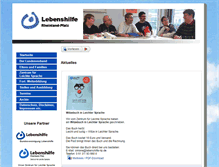 Tablet Screenshot of lebenshilfe-rlp.de